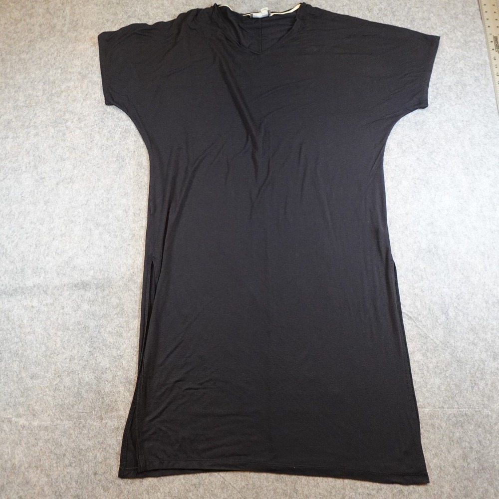Anthropologie Dress Women XS/S Black Midi Saturday Sunday Knit Shift Shirt